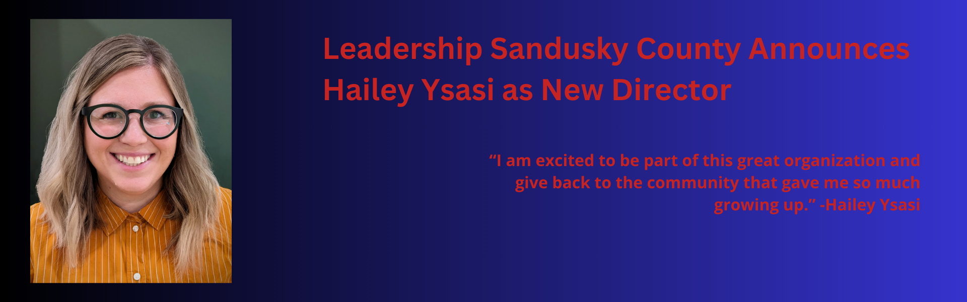 Hailey Ysasi new director of Leadership Sandusky County